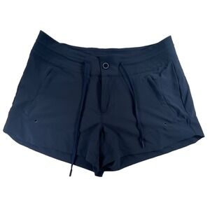 Athleta Womens Performance Shorts Size 2 Navy Blue Stretch Athletic Running Gym